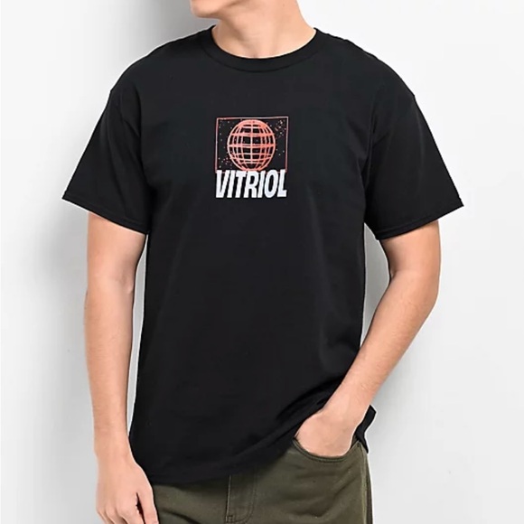 Vitriol Other - Vitriol Future Of Man Mens Black Short Sleeve T Shirt Size Small
